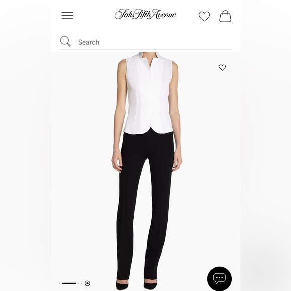 Akris Architecture Collection Stand-collar Blouse in White- Size 2 - NWT - Picture 1 of 16